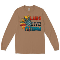 Toasted Coconut Long live freedom Long Sleeve Tee - FaDigitalArtStudio