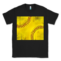 Black distressed softball pattern Classic Tee - TumblerDesignByShophia