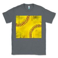 Charcoal Heather distressed softball pattern Classic Tee - TumblerDesignByShophia