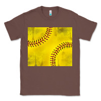 Chestnut distressed softball pattern Classic Tee - TumblerDesignByShophia