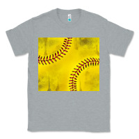 Heather Grey distressed softball pattern Classic Tee - TumblerDesignByShophia