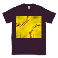 Plum distressed softball pattern Classic Tee - TumblerDesignByShophia
