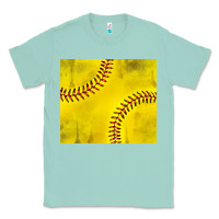 Seafoam distressed softball pattern Classic Tee - TumblerDesignByShophia