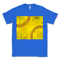 True Royal distressed softball pattern Classic Tee - TumblerDesignByShophia