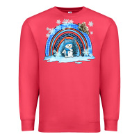 Cardinal winter   rainbow and snowman Premium Sweatshirt - AdoDesignShop
