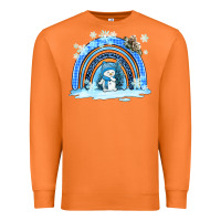 Carrot winter   rainbow and snowman Premium Sweatshirt - AdoDesignShop
