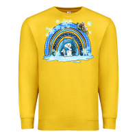 Lemon winter   rainbow and snowman Premium Sweatshirt - AdoDesignShop