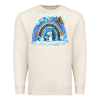 Sandshell winter   rainbow and snowman Premium Sweatshirt - AdoDesignShop