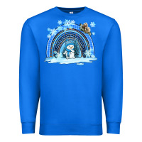 True Royal winter   rainbow and snowman Premium Sweatshirt - AdoDesignShop