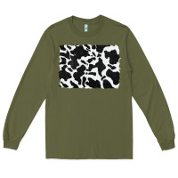 Army Green distressed black glitter cowhide pattern Long Sleeve Tee - RanaPortraitStore