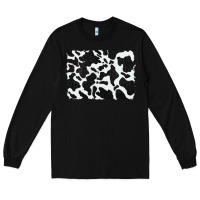 Black distressed black glitter cowhide pattern Long Sleeve Tee - RanaPortraitStore