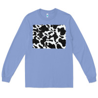 Colony Blue distressed black glitter cowhide pattern Long Sleeve Tee - RanaPortraitStore