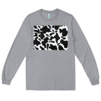 Heather Grey distressed black glitter cowhide pattern Long Sleeve Tee - RanaPortraitStore