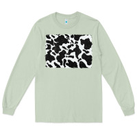 Matcha distressed black glitter cowhide pattern Long Sleeve Tee - RanaPortraitStore