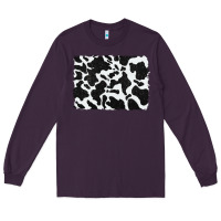 Plum distressed black glitter cowhide pattern Long Sleeve Tee - RanaPortraitStore