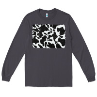 Smoke distressed black glitter cowhide pattern Long Sleeve Tee - RanaPortraitStore