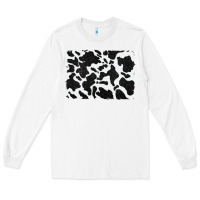 White distressed black glitter cowhide pattern Long Sleeve Tee - RanaPortraitStore