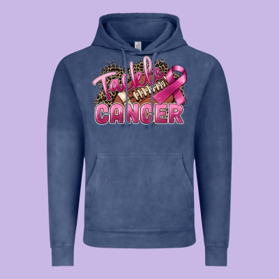 Tackle Cancer Football Vintage Hoodie Designed By Fadigitalartstudio