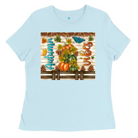 Baby Blue autumn vibes Ladies Tee - TumblerDesignByShophia