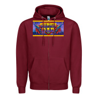 Burgundy super dad Zipper Hoodie - BarkalooDesign