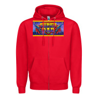 Red super dad Zipper Hoodie - BarkalooDesign