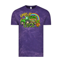 Cloud Purple Loads of luck tractor Vintage Tee - CowGirlArtShop