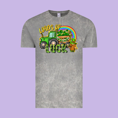 Loads Of Luck Tractor Vintage Tee Designed By Cowgirlartshop