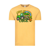 Vintage Mustard Loads of luck tractor Vintage Tee - CowGirlArtShop