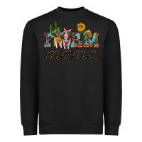 Black farm mama with baby pigs Heavyweight Sweatshirt - Artiststas