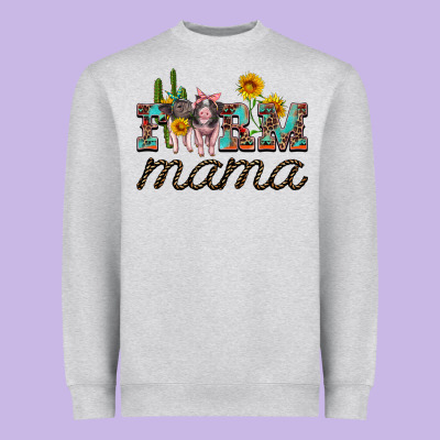 Farm Mama With Baby Pigs Heavyweight Sweatshirt Designed By Artiststas