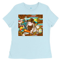 Baby Blue western bunny Ladies Tee - TumblerDesignByShophia