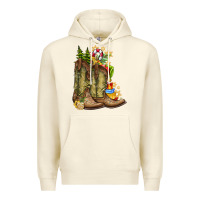 Sandshell Christmas Boots Premium Hoodie - CowhideDigitalArt