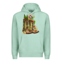 Seafoam Christmas Boots Premium Hoodie - CowhideDigitalArt