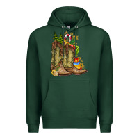 Sports Green Christmas Boots Premium Hoodie - CowhideDigitalArt