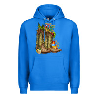 True Royal Christmas Boots Premium Hoodie - CowhideDigitalArt
