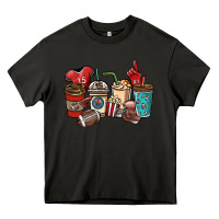 Asphalt Football coffee cups Heavy Core Tee - NancyCooperArtShop