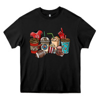 Black Football coffee cups Heavy Core Tee - NancyCooperArtShop
