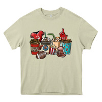 Mossy Football coffee cups Heavy Core Tee - NancyCooperArtShop