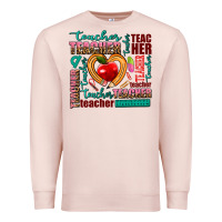Pale Pink teacher Premium Sweatshirt - AdoDesignShop