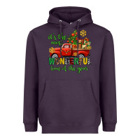 Plum its the most wonderful time of the year Heavyweight Hoodie - AdoDesignShop