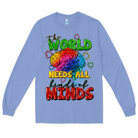 Colony Blue The world needs all kinds of minds Long Sleeve Tee - FaDigitalArtStudio