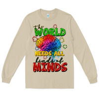 Mushroom The world needs all kinds of minds Long Sleeve Tee - FaDigitalArtStudio