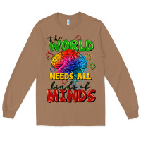 Toasted Coconut The world needs all kinds of minds Long Sleeve Tee - FaDigitalArtStudio