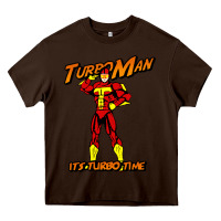 Chocolate Brown turbo man Heavy Core Tee - maiPhamDesign