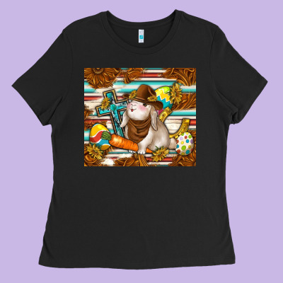 Western Bunny Ladies Tee Designed By Tumblerdesignbyshophia