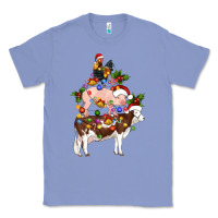 Colony Blue stacked christmas farm animals Classic Tee - Artiststas