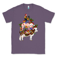 Lavender stacked christmas farm animals Classic Tee - Artiststas