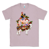 Lilac stacked christmas farm animals Classic Tee - Artiststas
