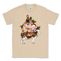 Mushroom stacked christmas farm animals Classic Tee - Artiststas