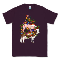 Plum stacked christmas farm animals Classic Tee - Artiststas